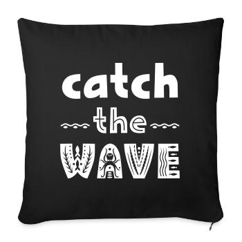 Dictons pour les surfeurs - Housse de coussin décorative 45 x 45 cm - noir - Devant