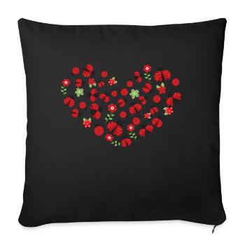 UN CŒUR POUR LES INSECTES - Housse de coussin décorative 45 x 45 cm - noir - Devant