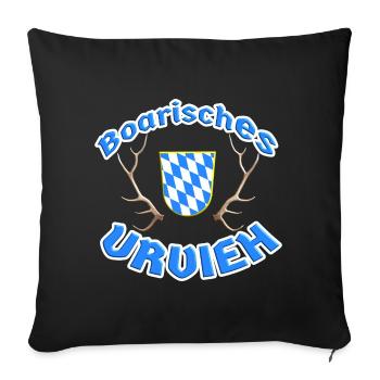 Boarisches Urvieh - Bayerisches Urvieh - Sofakissenbezug 45 x 45 cm - Schwarz - Vorne