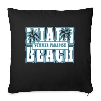 néon anime rétro vintage cool rose nge - Housse de coussin décorative 45 x 45 cm - noir - Devant