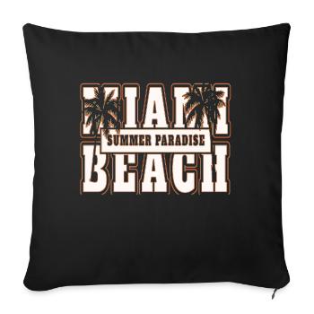 néon anime rétro vintage cool rose nge - Housse de coussin décorative 45 x 45 cm - noir - Devant