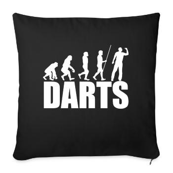 Fléchettes Sports Fun - Housse de coussin décorative 45 x 45 cm - noir - Devant