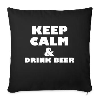 Funny Beer Saying Gift Idea Party - Sofa pillowcase 17,3'' x 17,3'' (45 x 45 cm) - black - Front
