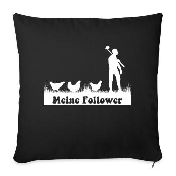 Landwirt Bauer Farmer - Sofakissenbezug 45 x 45 cm - Schwarz - Vorne
