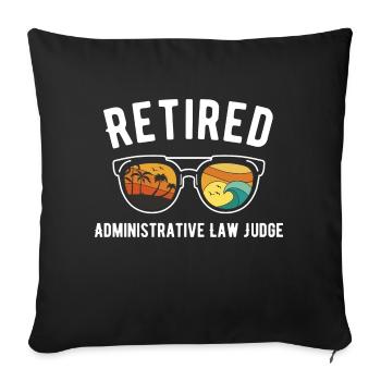 Retired Judge Beach Sunglasses Expertise - Sofa pillowcase 17,3'' x 17,3'' (45 x 45 cm) - black - Front