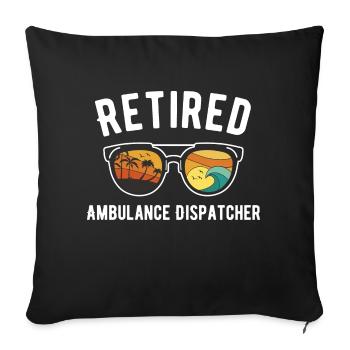 Beach ambulance holiday of the retired - Sofa pillowcase 17,3'' x 17,3'' (45 x 45 cm) - black - Front