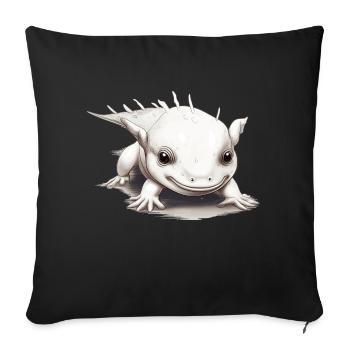 Little Baby Axolotl looks cute and cuddly - Sofa pillowcase 17,3'' x 17,3'' (45 x 45 cm) - black - Front
