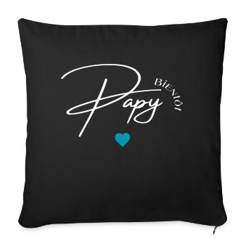 Bientôt papy - Housse de coussin décorative 45 x 45 cm - noir - Devant