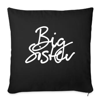 GRANDE SŒUR MANUSCRITE - Housse de coussin décorative 45 x 45 cm - noir - Devant