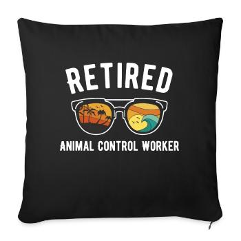 Beach Animal Trainer Sunglasses Tea - Sofa pillowcase 17,3'' x 17,3'' (45 x 45 cm) - black - Front