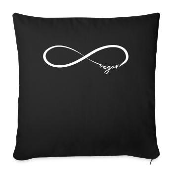 Vegan Geschenksidee für Veganer - Sofakissenbezug 45 x 45 cm - Schwarz - Vorne