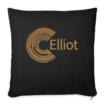 For Elliot - Sofa pillowcase 17,3'' x 17,3'' (45 x 45 cm) - black - Front