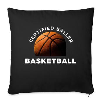 Certified Baller - Sofa pillowcase 17,3'' x 17,3'' (45 x 45 cm) - black - Front