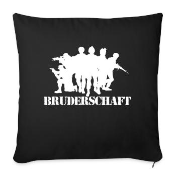 Veteran Bundeswehr Soldat Krieger Kameradschaft - Sofakissenbezug 45 x 45 cm - Schwarz - Vorne