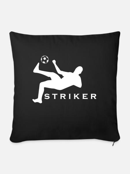 Fußball Soccer - Sofakissenbezug 45 x 45 cm - Schwarz