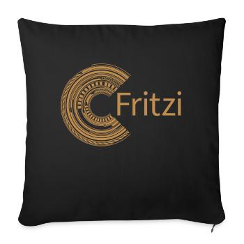 Für Fritzi - Sofakissenbezug 45 x 45 cm - Schwarz - Vorne