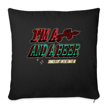 chemise de golf idée cadeau fillesgolfcadeau golfdécor - Housse de coussin décorative 45 x 45 cm - noir - Devant