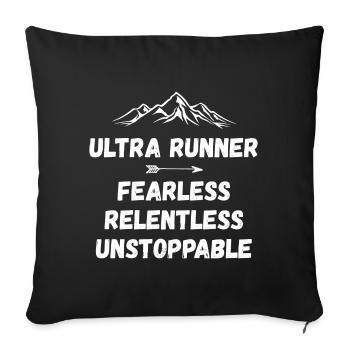 Ultra Runner - Intrépide. Implacable. Imparable. - Housse de coussin décorative 45 x 45 cm - noir - Devant