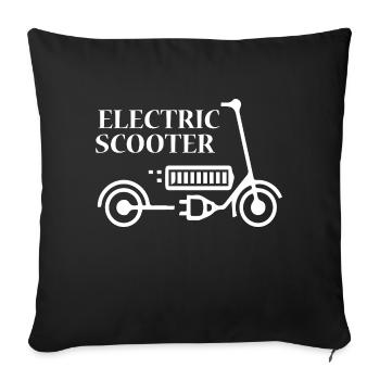 E-Scooter Scooter - Sofa pillowcase 17,3'' x 17,3'' (45 x 45 cm) - black - Front
