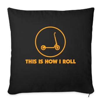 E-Scooter Scooter - Sofa pillowcase 17,3'' x 17,3'' (45 x 45 cm) - black - Front