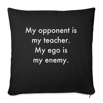 Enseignant et ennemi - Housse de coussin décorative 45 x 45 cm - noir - Devant