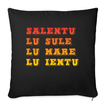 Salentu - Lu sule Lu mare lu ientu - Housse de coussin décorative 45 x 45 cm - noir - Devant