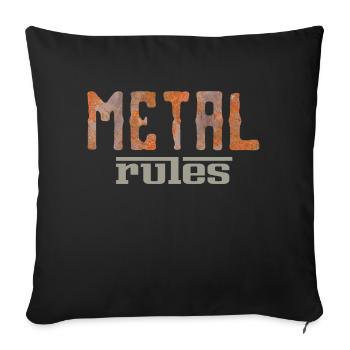 Metal Rules - Sofa pillowcase 17,3'' x 17,3'' (45 x 45 cm) - black - Front