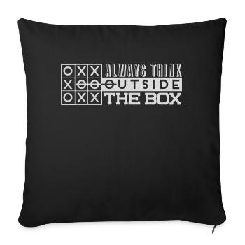 think outside the box - Sofa pillowcase 17,3'' x 17,3'' (45 x 45 cm) - black - Front