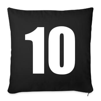 10 - Sofa pillowcase 17,3'' x 17,3'' (45 x 45 cm) - black - Front