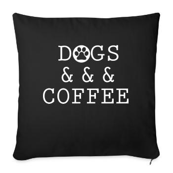 Hund Dog - Sofa pillowcase 17,3'' x 17,3'' (45 x 45 cm) - black - Front