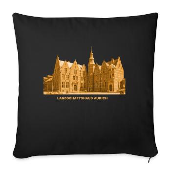 Aurich, Landschaftshaus, East Frisia, Lower Saxony - Sofa pillowcase 17,3'' x 17,3'' (45 x 45 cm) - black - Front