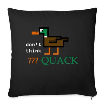 Duck Quack - Sofa pillowcase 17,3'' x 17,3'' (45 x 45 cm) - black - Front