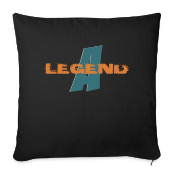 Une légende, la chronique du champion - Housse de coussin décorative 45 x 45 cm - noir - Devant