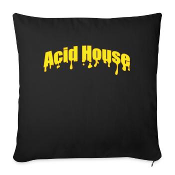 Acid House Music - Housse de coussin décorative 45 x 45 cm - noir - Devant