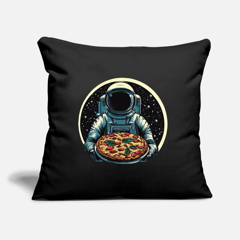 Astronaut with salami pizza space design Sofa pillowcase 17,3'' x 17,3'' (45 x 45 cm)