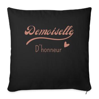 Demoiselle d’honneur - Housse de coussin décorative 45 x 45 cm - noir - Devant
