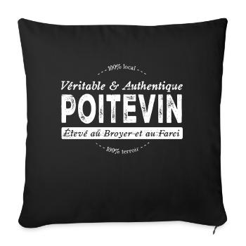 Poitevin du Poitou - Housse de coussin décorative 45 x 45 cm - noir - Devant