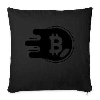 Crypto Bitcoin Trading - Housse de coussin décorative 45 x 45 cm - noir - Devant