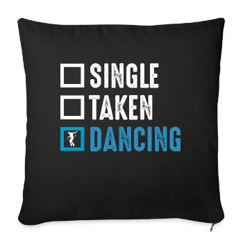 Dancing Dance Music - Sofa pillowcase 17,3'' x 17,3'' (45 x 45 cm) - black - Front