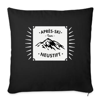 Après-Ski Neustift - Sofa pillowcase 17,3'' x 17,3'' (45 x 45 cm) - black - Front