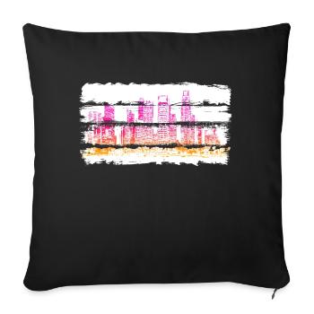 City usa illinois america travel united states - Sofa pillowcase 17,3'' x 17,3'' (45 x 45 cm) - black - Front