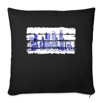 City usa illinois america travel united states - Sofa pillowcase 17,3'' x 17,3'' (45 x 45 cm) - black - Front