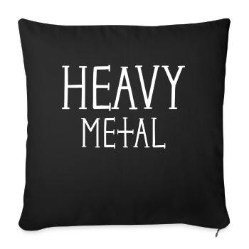 Métal lourd - Housse de coussin décorative 45 x 45 cm - noir - Devant