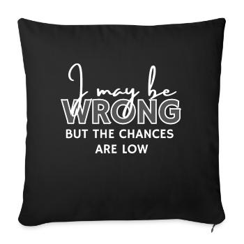 I may be wrong but the chances are low - Sofa pillowcase 17,3'' x 17,3'' (45 x 45 cm) - black - Front