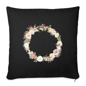 Customizable Bohemian Crown - Sofa pillowcase 17,3'' x 17,3'' (45 x 45 cm) - black - Front