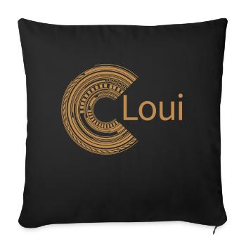 For Loui - Sofa pillowcase 17,3'' x 17,3'' (45 x 45 cm) - black - Front