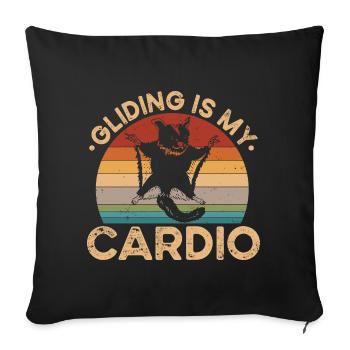 Segelfliegen Cardio Sugar Glider Besitzer Sugar - Sofakissenbezug 45 x 45 cm - Schwarz - Vorne