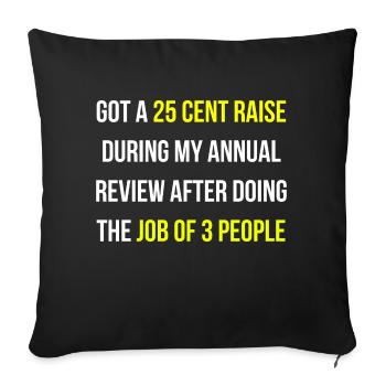 Obtenir une augmentation Work Job English - Housse de coussin décorative 45 x 45 cm - noir - Devant