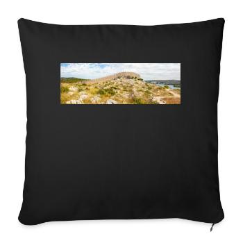 The Wall of Oštrica (Bedem Grebastica) Croatia - Sofa pillowcase 17,3'' x 17,3'' (45 x 45 cm) - black - Front
