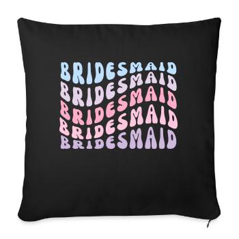 Bridesmaid pastel - Housse de coussin décorative 45 x 45 cm - noir - Devant